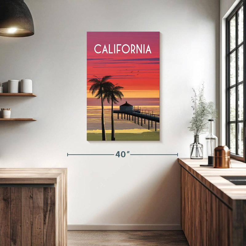California, 39" H x 26" W