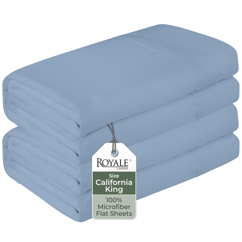 Royale Linens 2 Pack Bulk Set | Top Sheets | Soft Microfiber | Stain Resistant | for Hotel Massage Table Hospital Dorm | Sold Separately