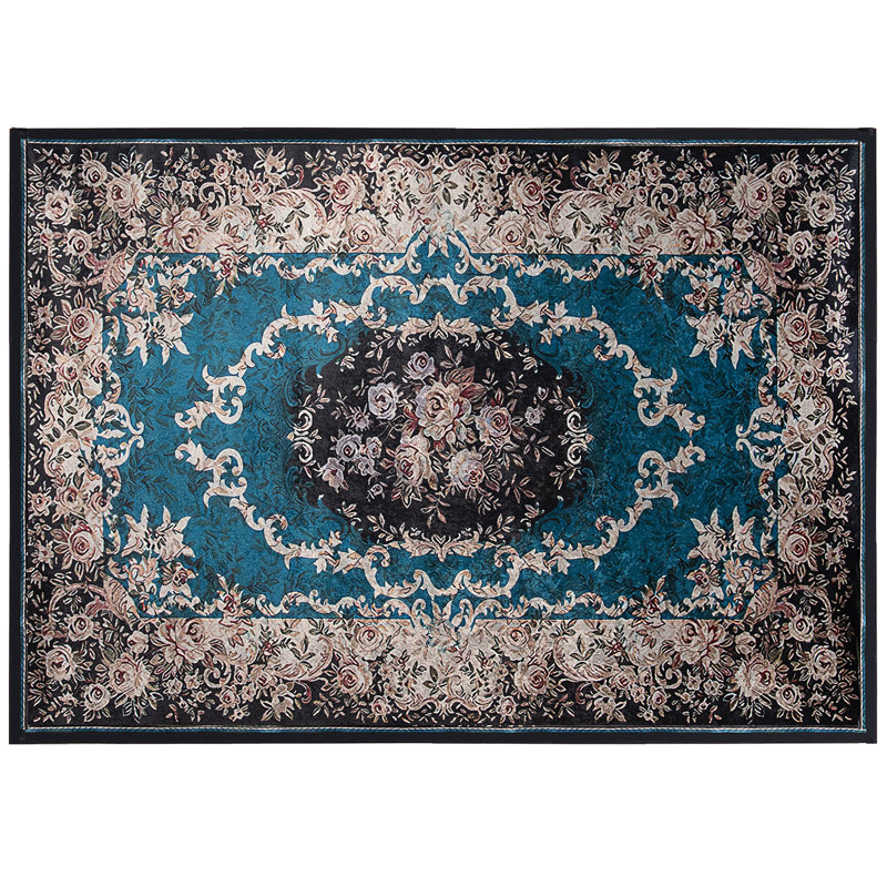 Tapis de salon rétro Darby Home Co 4 po 8 po x 6 po 7 po antidérapant, Rectangle 5 pi 4 po x 7 pi 7 po