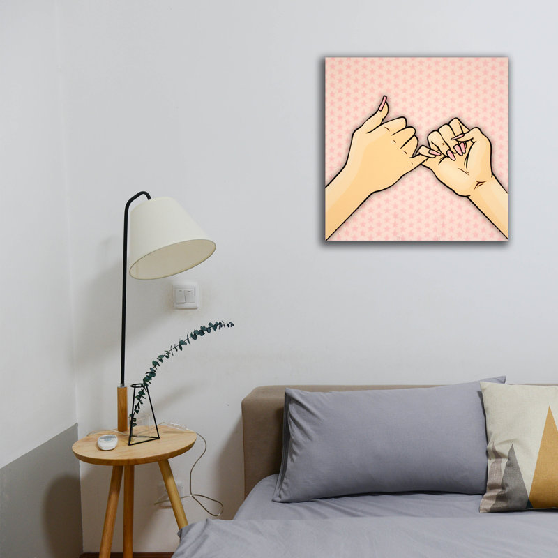 Décoration murale Pinky Promise, H 12 po x l 12 po x P 0,2 po