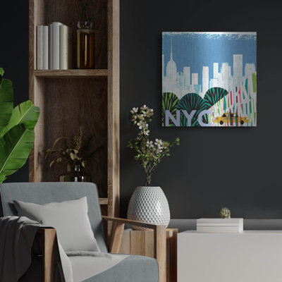 Art mural en métal Winston Porter «New York City Life Nyc» par Michael Mullan