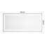 Miroir de salle de bain mural avec cadre en aluminium, façade et rétroéclairage à DEL, 3 températures de couleur, brouillard, gradation continue, miroir de salle de bain à mémoire de forme avec dimensions de 60 po x 28 po, cadre, choix, brouillard et gradation - frêne
