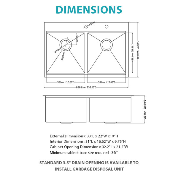 Dimensions du produit