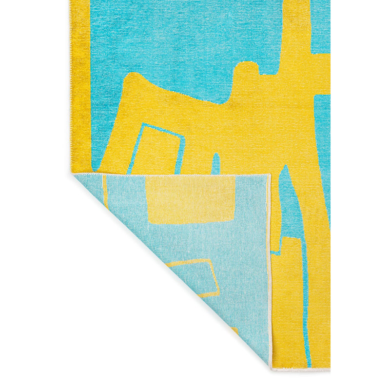 Modern Abstract Graffiti Area Rug, Rectangle 6'7" x 8'3"