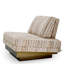 Chair Rubina Antique Brass Finish Dorsay Beige