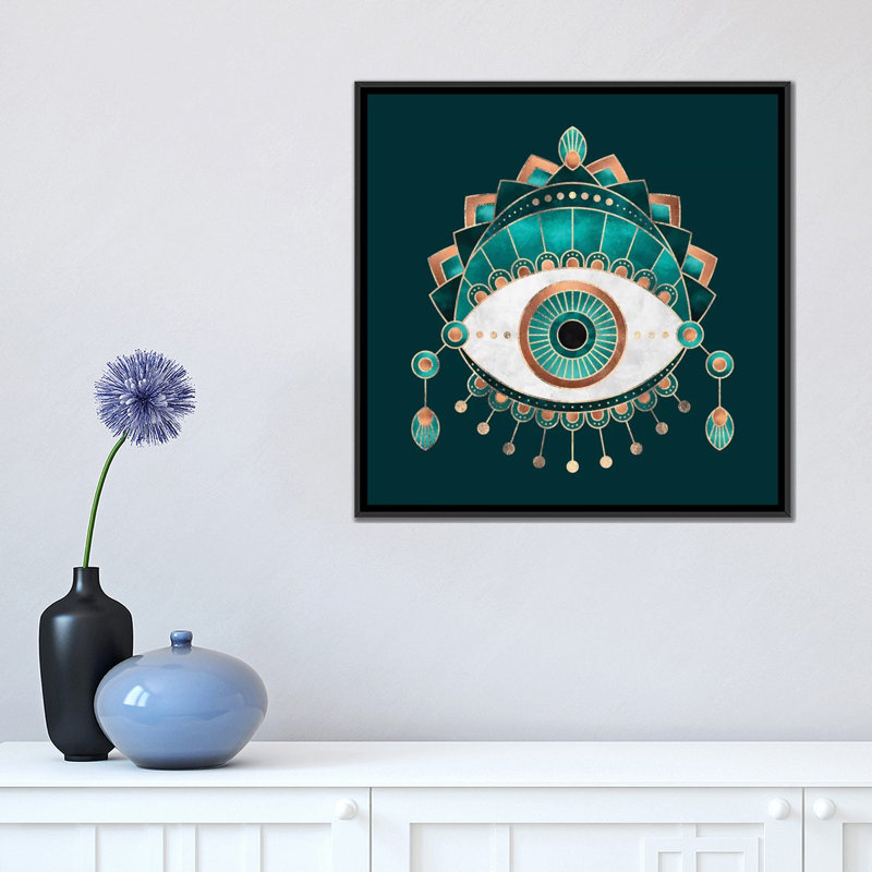 «Eye», impression sur toile, H 18 po x l 18 po x P 1,5 po, Toile avec cadre noir, Pas de tapis