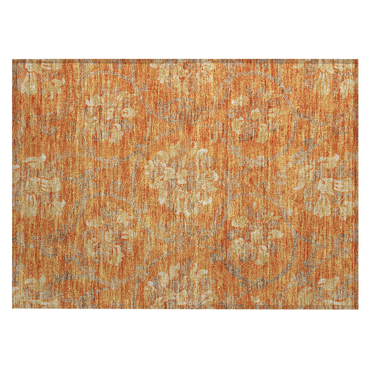 Steffie Washable Floral Indoor / Outdoor Rug