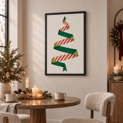 Art mural sur toile rouge et vert