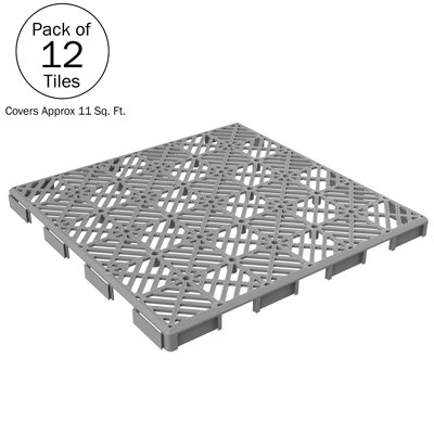 Carreau de terrasse à emboîtement 11,5 po x 11,5 po