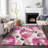 Machine Washable Indoor/Outdoor Colman ACN2132 Floral Rug-759407790