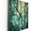 Evanescence Of Dreams Retro Abstract Teal - Peinture abstraite horloges murales-99637208