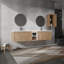 Meuble-lavabo 84 po avec lavabo et armoire latérale 84 po - Charnières de porte à fermeture douce pour une salle de bain facile Esthétique silencieuse et silencieuse