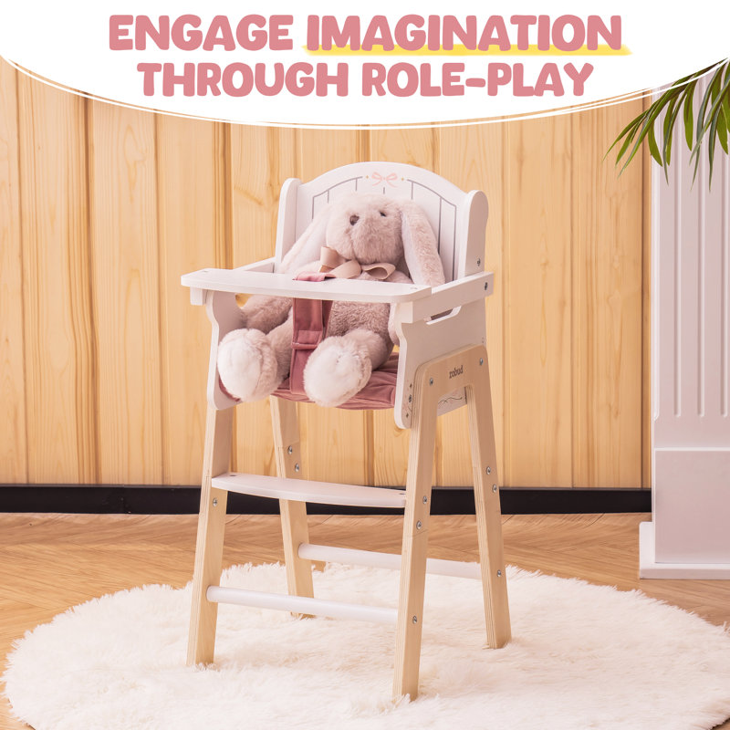 Wooden Baby Doll High Chair