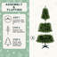 Arbre de Noël artificiel à charnière non éclairé 6 pi avec 582 pointes, arbre de Noël à branches en PVC avec support en plastique à 4 pieds pour la décoration de Noël intérieure