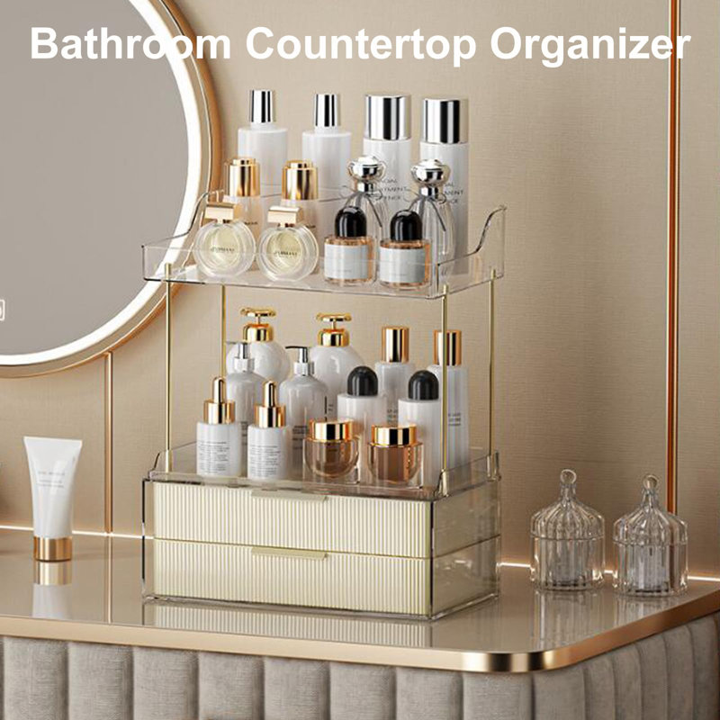 Delimar Polyethylene Makeup Organiser, White