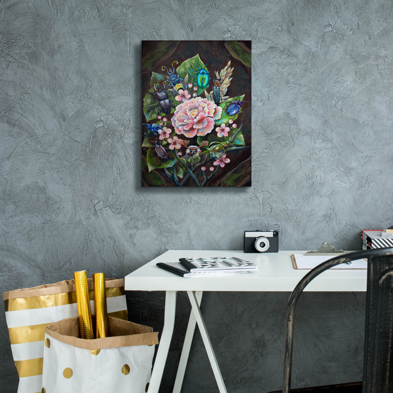  «Beetle Family» par Verena Wild, art mural sur toile, 12 po x 16 po, H 16 po x l 12 po