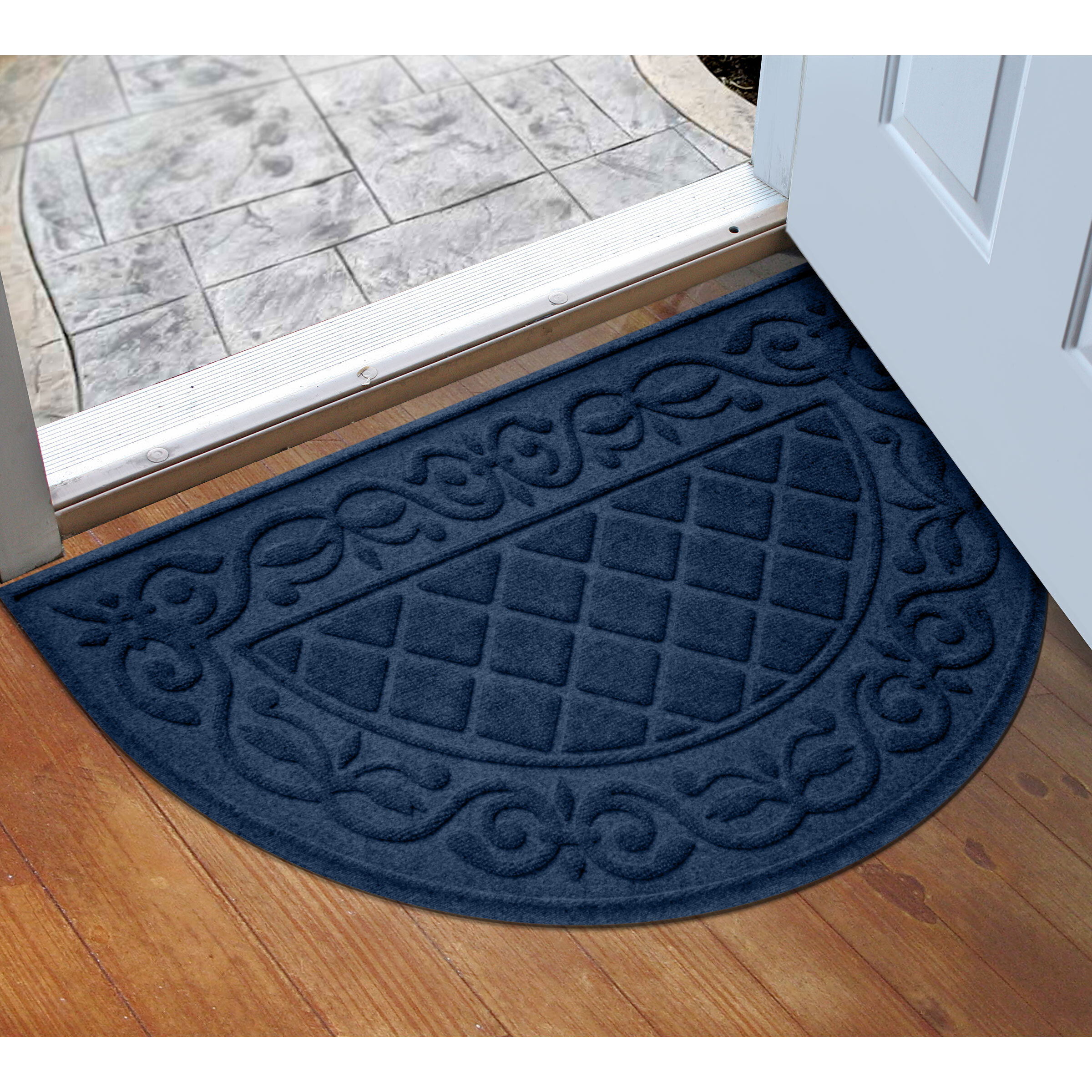 2'x3' Aqua Shield Squares Indoor/Outdoor Doormat Bluestone - Bungalow  Flooring