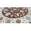 Wool Oriental Area Rug in Rust/Ivory