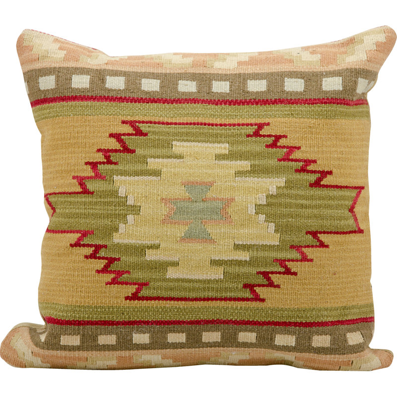 Ikat Wool Throw Pillow