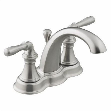 Kohler Devonshire® Widespread Bathroom Faucet with Pop-Up Drain Assembly, 3-Hole 2-Handle Bathroom Sink Faucet, 1.2 gpm
