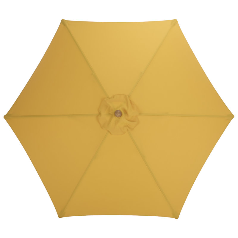 Parasol en bois Whisenant de 2,3 m, Vert foncé