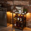 Floor Wine Bottle Rack Black,Brown