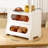 Extra Large Bamboo Bread Box With Magnetic Acrylic Door, 2-Tier, (White)
