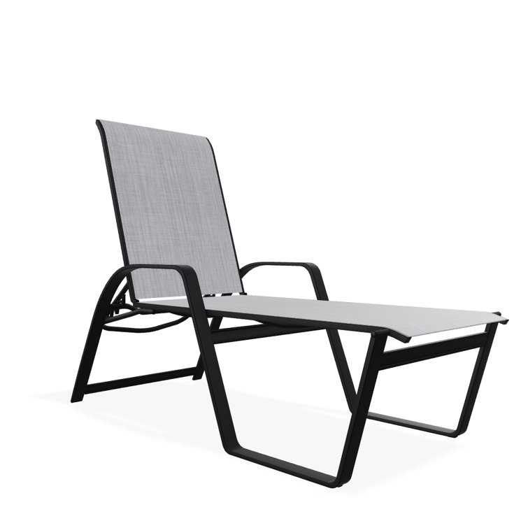 Holna Outdoor Rust-Resistant Metal Chaise Lounge