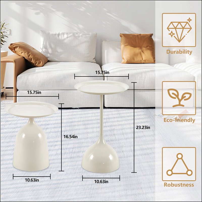 Table d'appoint blanche