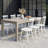 17.5" W Farmhouse Windsor Solid Wood Dining Chairs, Side Chairs Set of 6, White-1939148409-1939148391