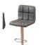 Tabouret de bar pivotant en similicuir hydraulique pivotant de 2, gris - réglable, base chromée, pivotant à 360 degrés, siège en mousse injectée pour le confort Tabourets réglables avec base et rotation, 2