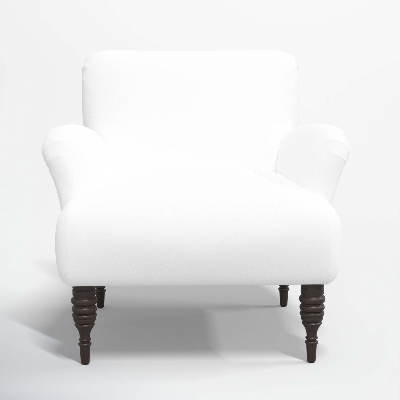 Allura Armchair, White Performance Twill