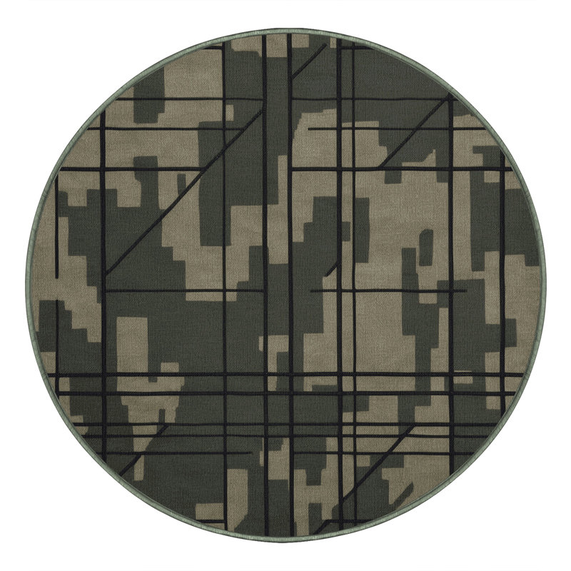 Recon Stripe Rug, Round 3'