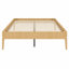 Base de lit plateforme moderne en bois avec lattes de bois et support en métal fiable-752141530