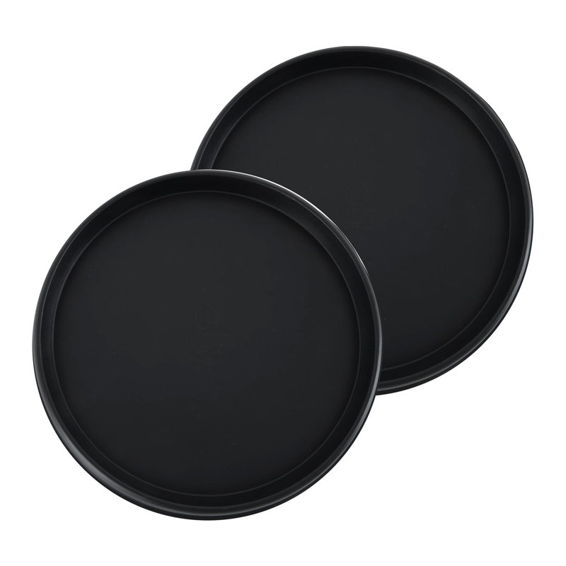 Terrazzo Plant Saucer, 1.35" H x 15.25" W x 15.25" D, Black