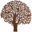 Carved wood brown tree wall decor with bird accents-54141983
