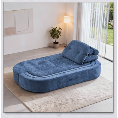 Canapé moderne avec 2 coussins, canapé-lit en velours côtelé rembourré de mousse, aucun assemblage requis, se déplie en courtepointe, idéal pour le salon et la salle de jeux