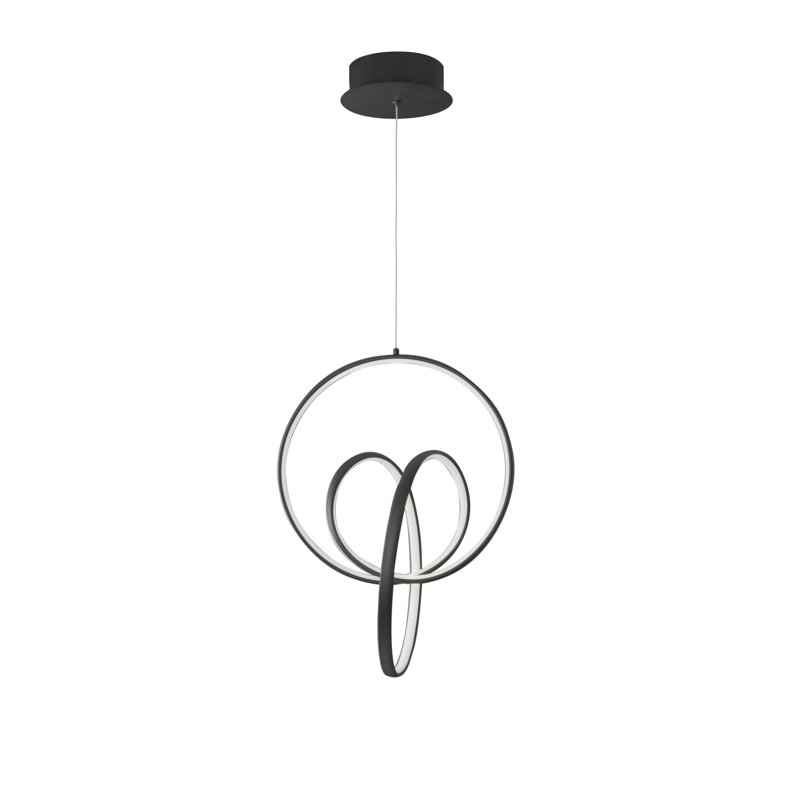 1 - Light Black LED Geometric Pendant