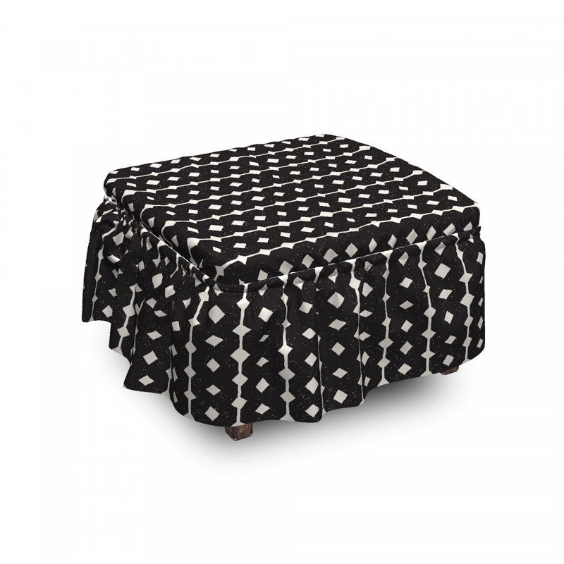 Housse pour repose-pieds art rhombus lines