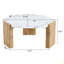 Table basse hexagonale 31 pouces