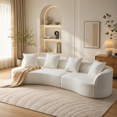 Canapé modulaire courbé de 126 po