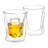 JoyJolt Lacey Double Wall Whiskey Glass, 10oz