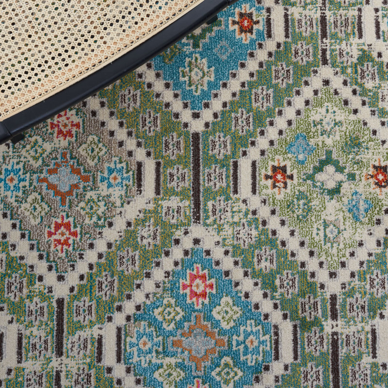 Madison Green and Beige Hand-knotted Round Area Rug