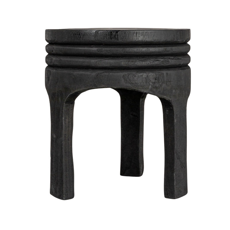 Tabouret Paulownia, Noir