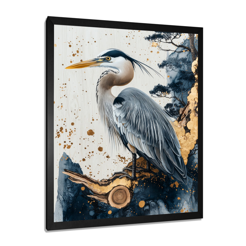 Avinoam - Décoration murale animaux, H 40 po x l 30 po, Reproduction encadrée d'une seule photo, Noir