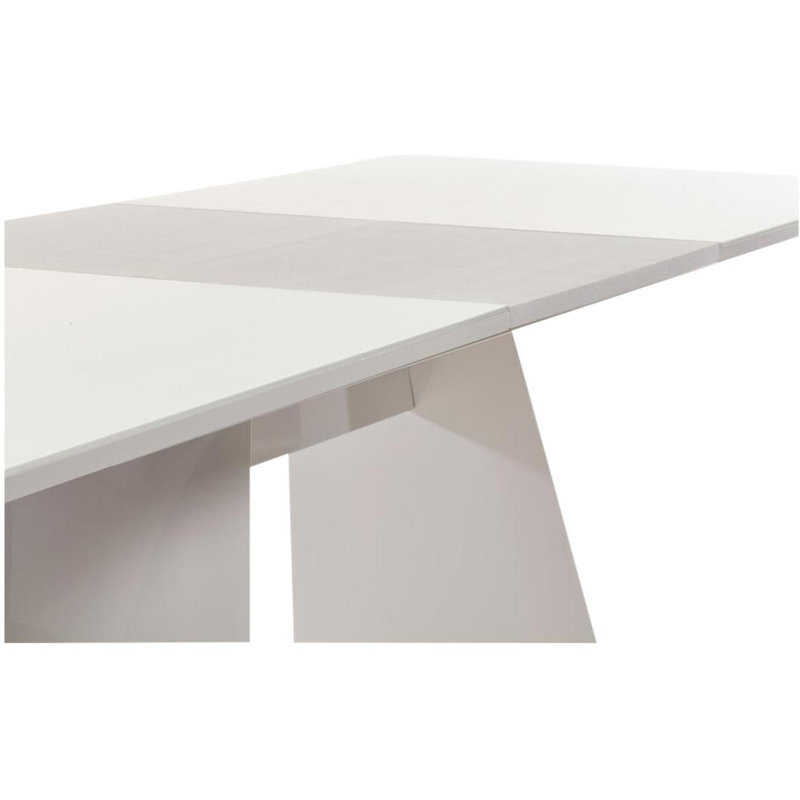 Lilyanna Extendable Glass Top Metal Base Dining Table