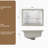Rectangular Undermount Bathroom Sink  Vessel Sink,Undermount Bathroom Sink Rectangle, White Ceramic Lavatory Vanity Basin With Overflow