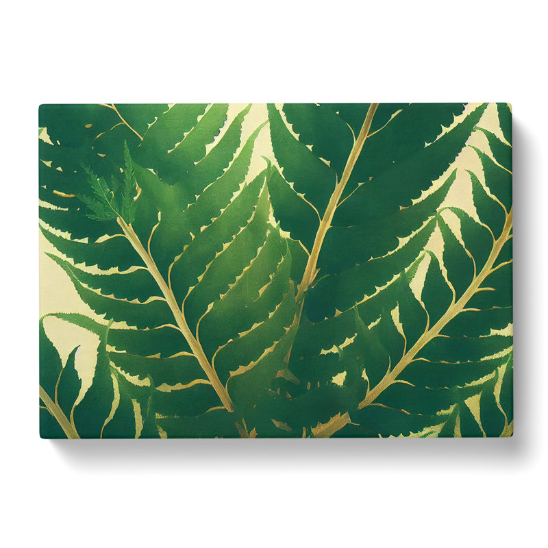 Evolving Fern Leaf - Wrapped Canvas