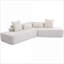 Canapé modulaire modulaire à 4 places de 128 pouces beige minimaliste Boucle | Pas d'assemblage | Beige, rembourré-944196876