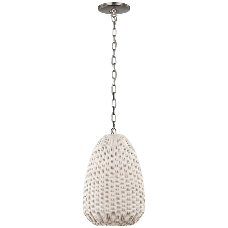 Kokomo Pendant by Chapman & Myers, 122 cm H x 81 cm W, Chalk, Polished Nickel